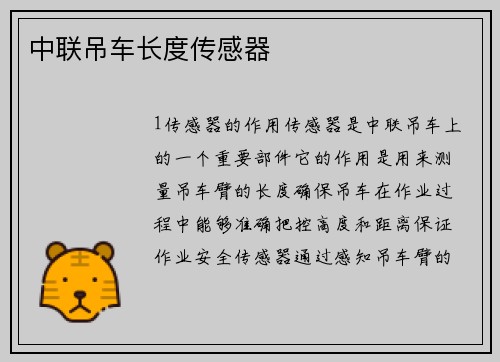 中联吊车长度传感器